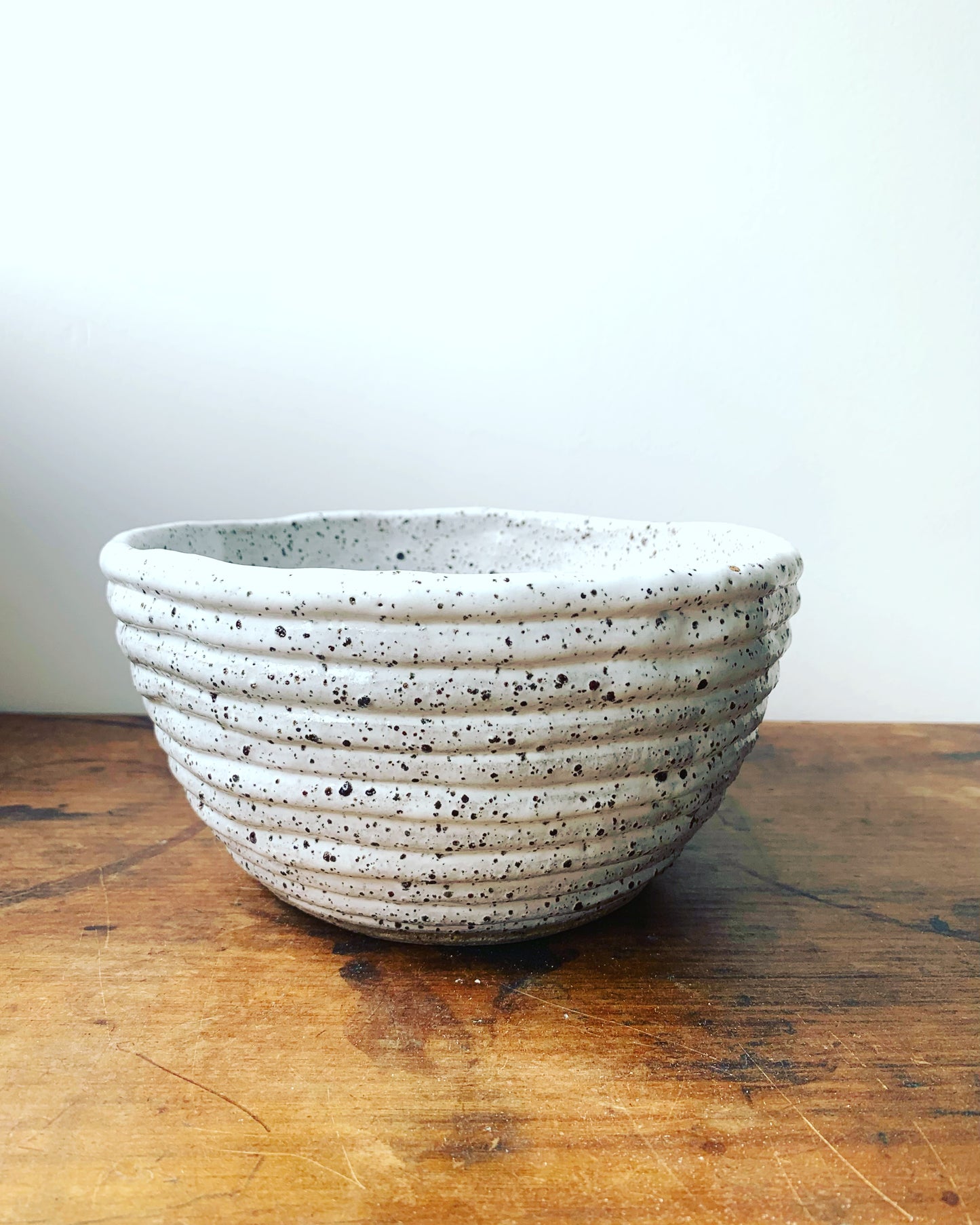 Rustic coiled bowl